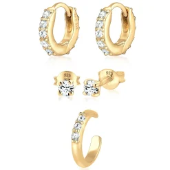 Elli "Ohrringset | Kristall (Weiß)< Ohrringe|Silber