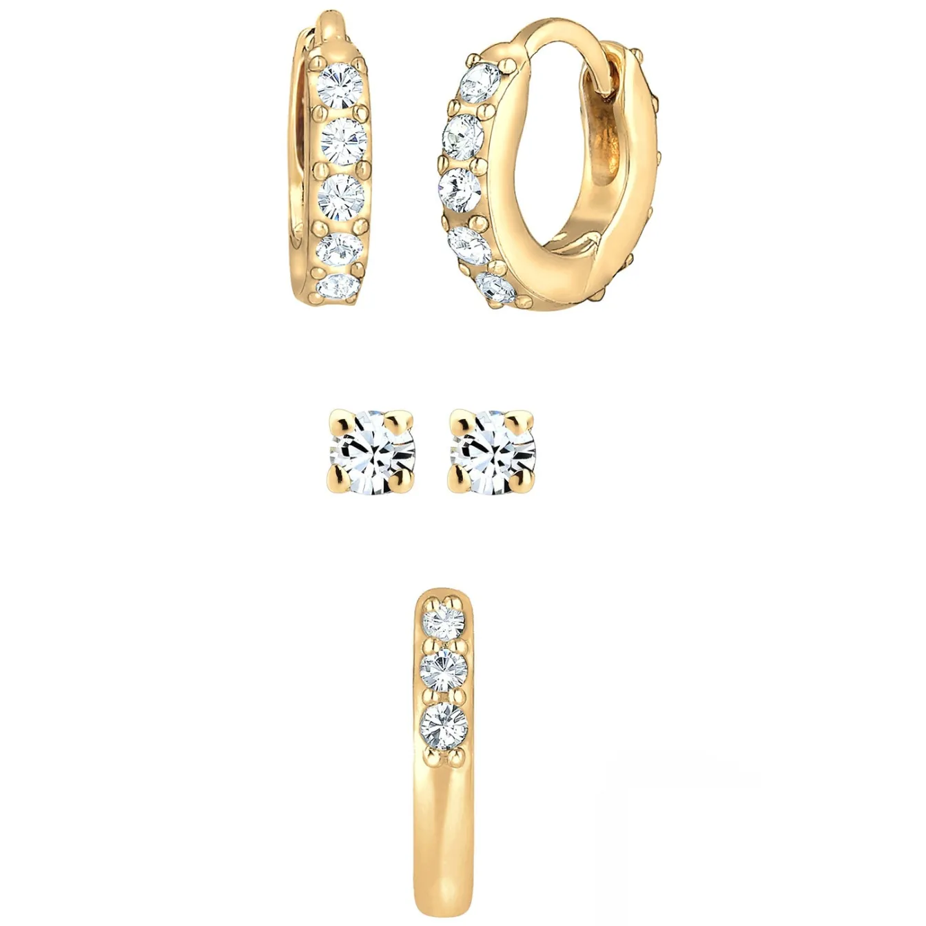 Elli "Ohrringset | Kristall (Weiß)< Ohrringe|Silber