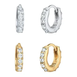 Elli "Ohrringset | Kristall (Weiß)< Ohrringe|Silber