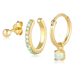 Elli "Ohrringset | Opal ( Weiß )< Letzte Chance|Ohrringe