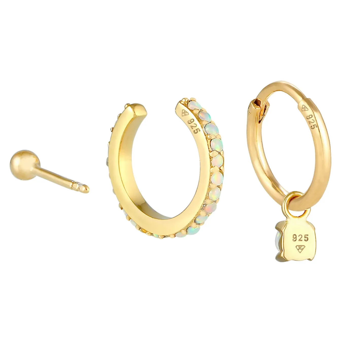 Elli "Ohrringset | Opal ( Weiß )< Letzte Chance|Ohrringe