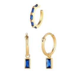 Elli "Ohrringset | Saphir ( Blau )< Ohrringe|Vergoldet