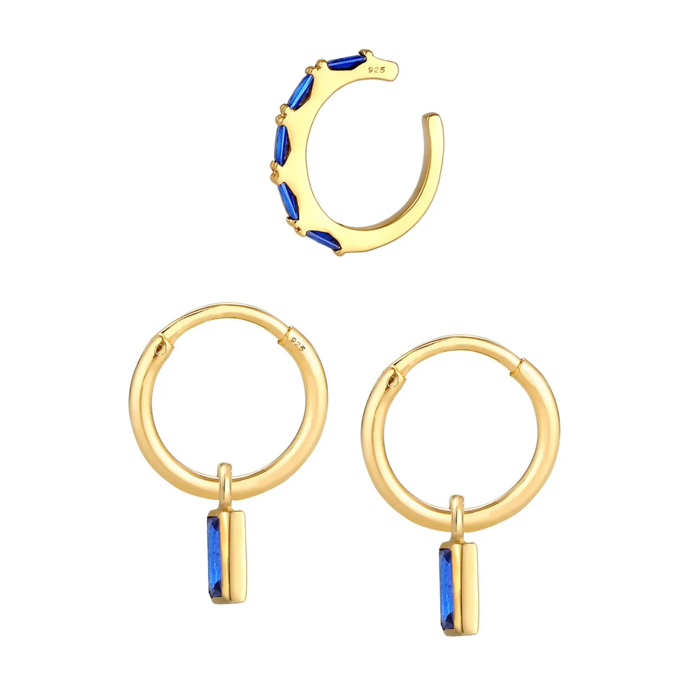 Elli "Ohrringset | Saphir ( Blau )< Ohrringe|Vergoldet