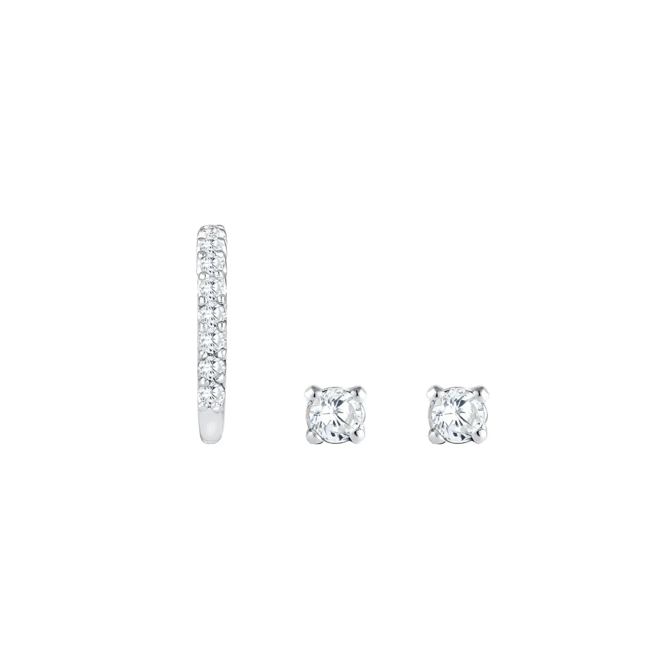 Elli "Ohrringset | Zirkonia ( Weiß )< Roségold|Ohrringe