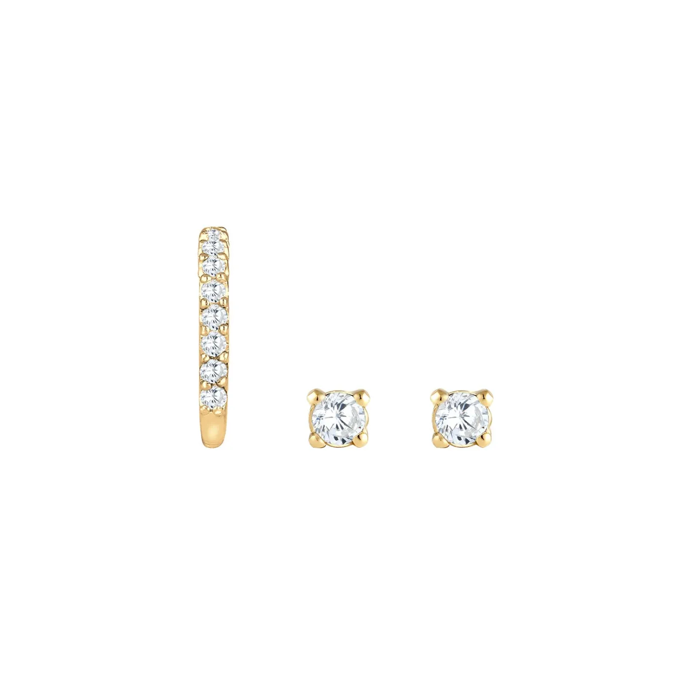 Elli "Ohrringset | Zirkonia ( Weiß )< Roségold|Ohrringe