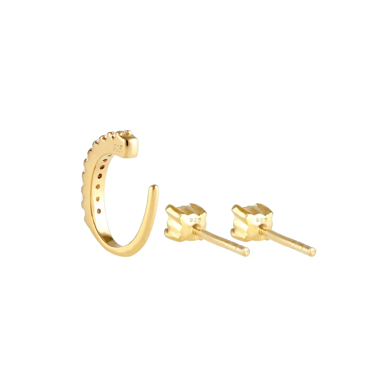 Elli "Ohrringset | Zirkonia ( Weiß )< Roségold|Ohrringe