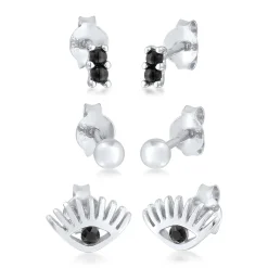 Elli "Ohrringset Auge | Kristall (Weiß)< Symbol-schmuck|Ohrringe