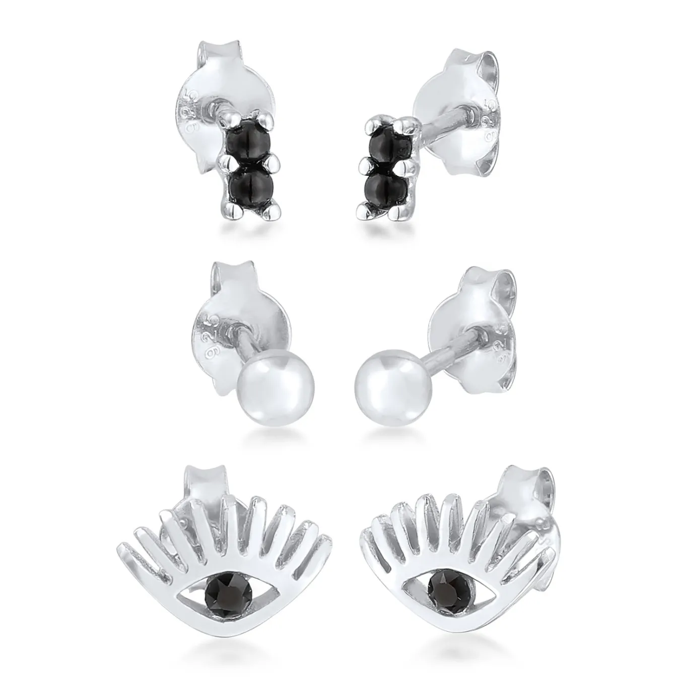 Elli "Ohrringset Auge | Kristall (Weiß)< Symbol-schmuck|Ohrringe
