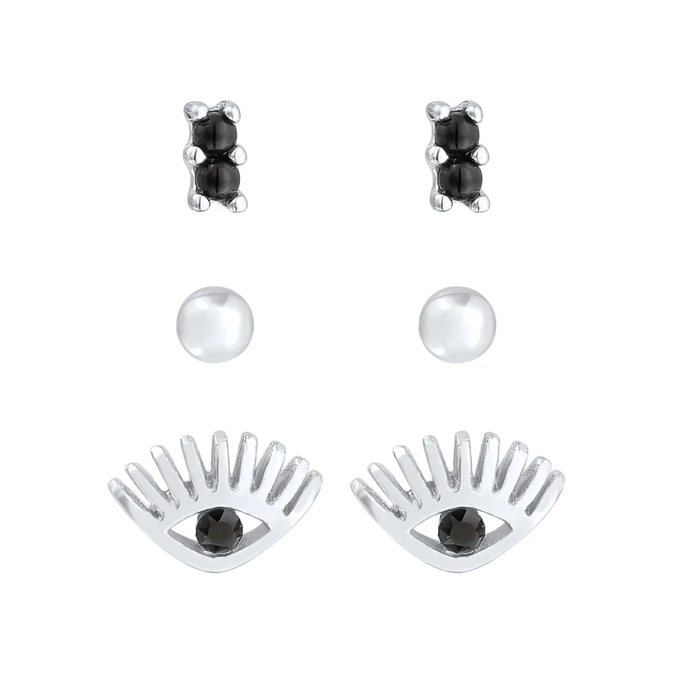 Elli "Ohrringset Auge | Kristall (Weiß)< Symbol-schmuck|Ohrringe
