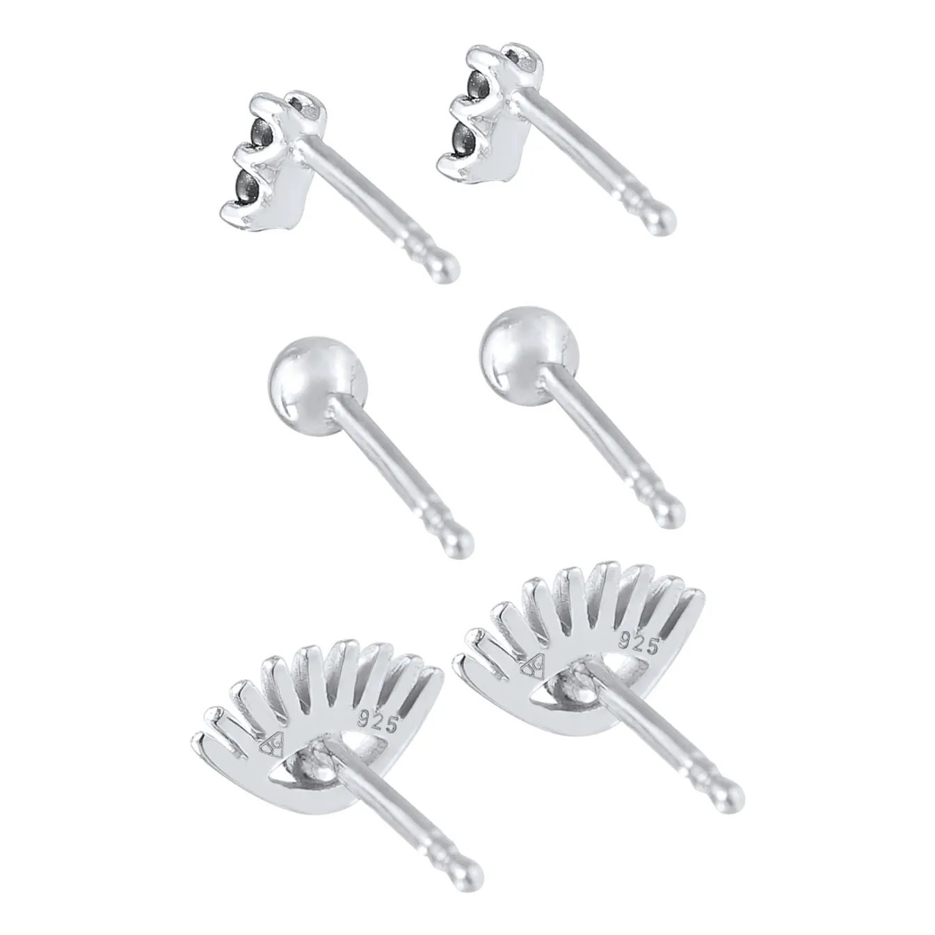 Elli "Ohrringset Auge | Kristall (Weiß)< Symbol-schmuck|Ohrringe