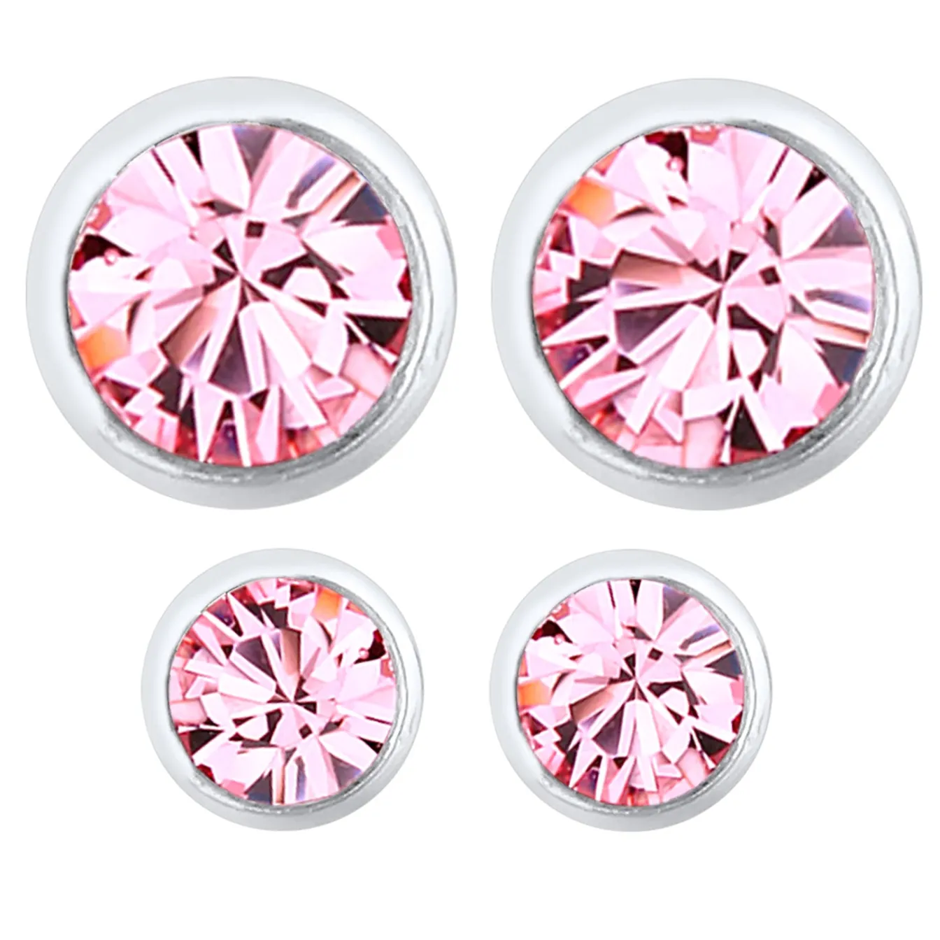 Elli "Ohrringset Basic | Kristall (Weiß)< Silber|Roségold