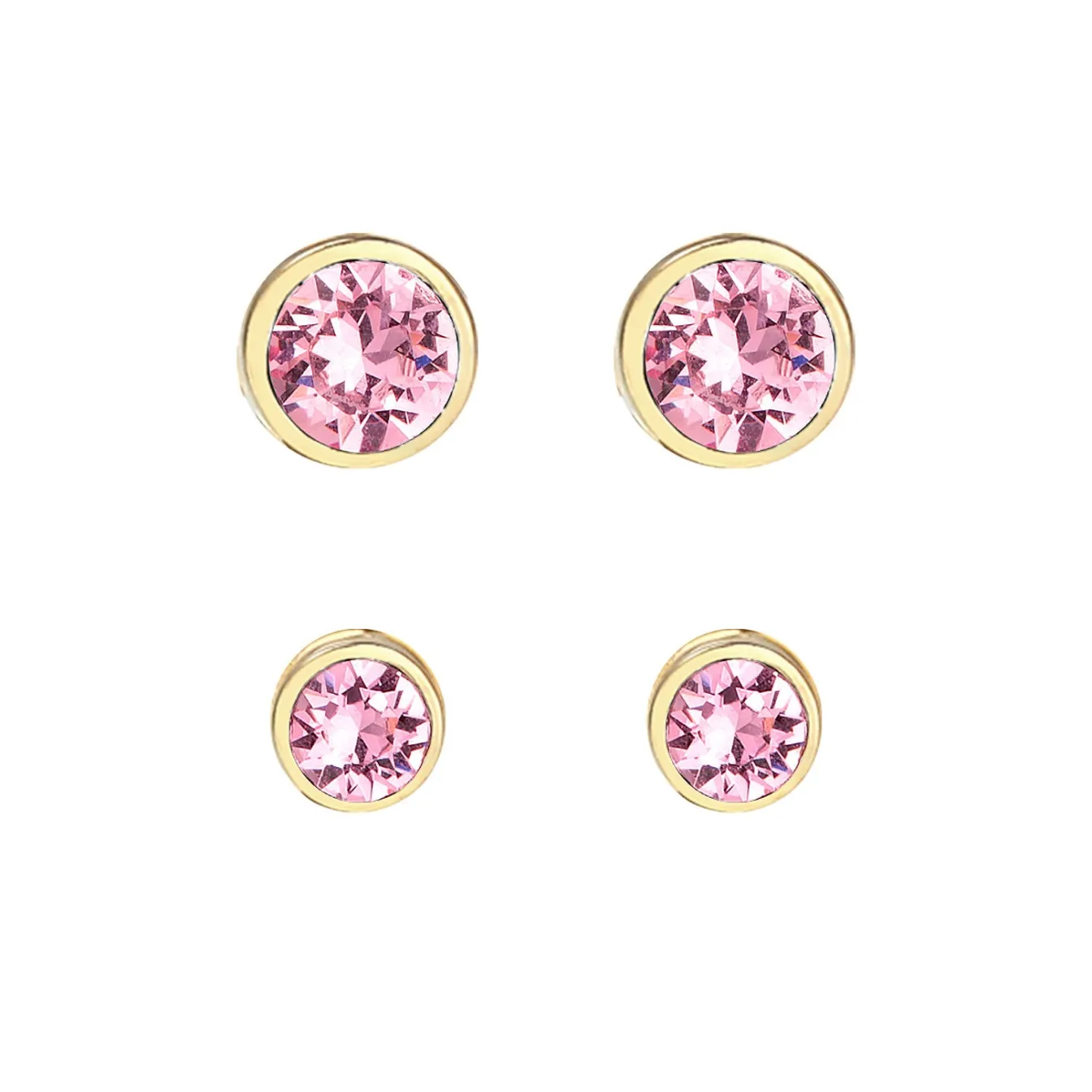 Elli "Ohrringset Basic | Kristall (Weiß)< Silber|Roségold