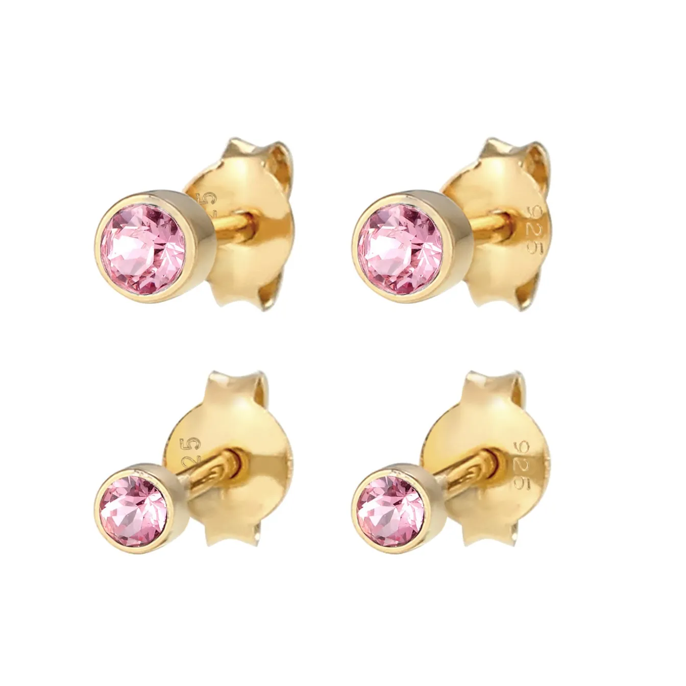 Elli "Ohrringset Basic | Kristall (Weiß)< Silber|Roségold