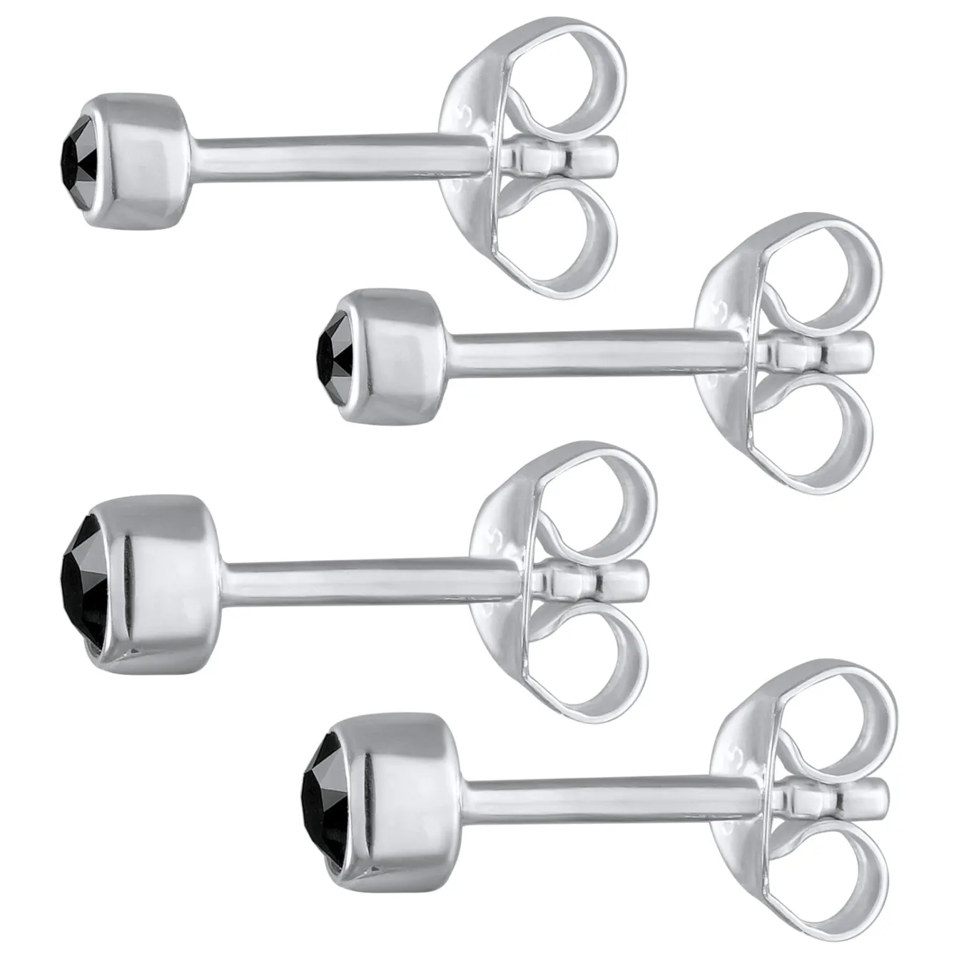 Elli "Ohrringset Basic | Kristall (Weiß)< Silber|Roségold