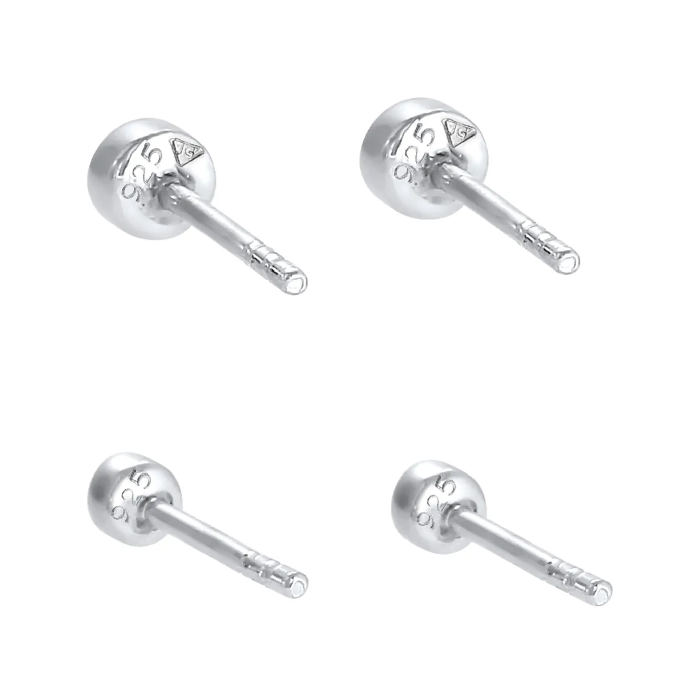 Elli "Ohrringset Basic | Kristall (Weiß)< Silber|Roségold
