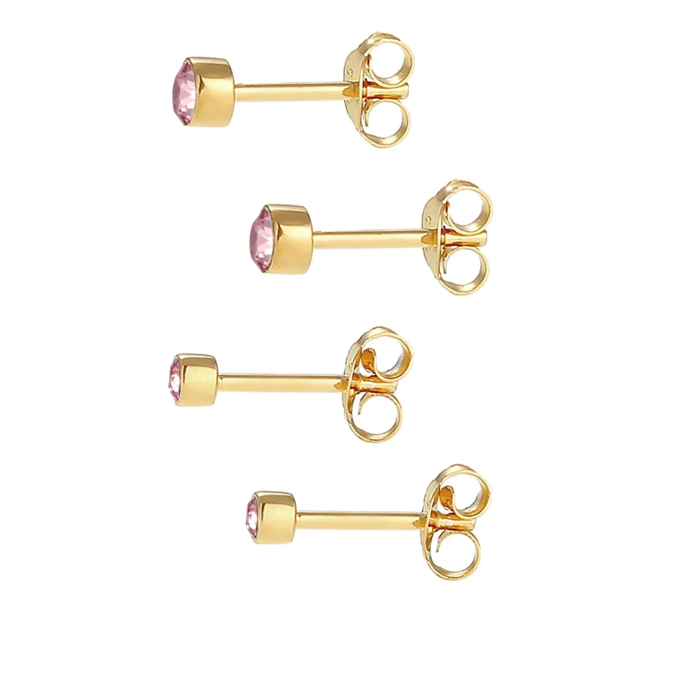 Elli "Ohrringset Basic | Kristall (Weiß)< Silber|Roségold