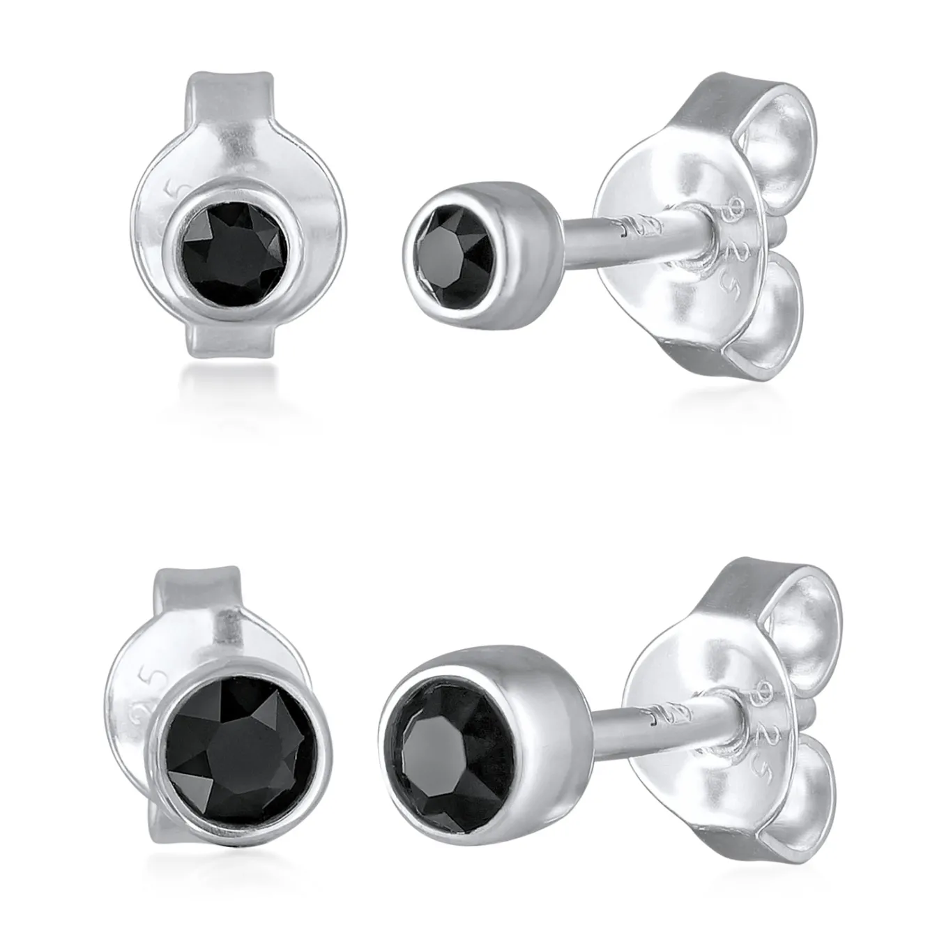 Elli "Ohrringset Basic | Kristall (Weiß)< Silber|Roségold