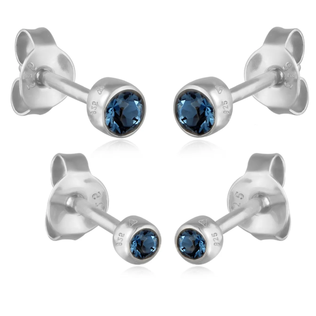 Elli "Ohrringset Basic | Kristall (Weiß)< Silber|Roségold