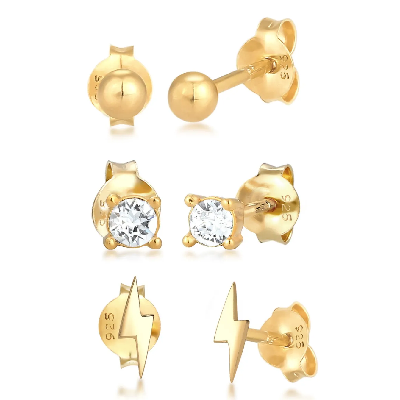Elli "Ohrringset Blitz | Kristall (Weiß)< Symbol-schmuck|Ohrringe