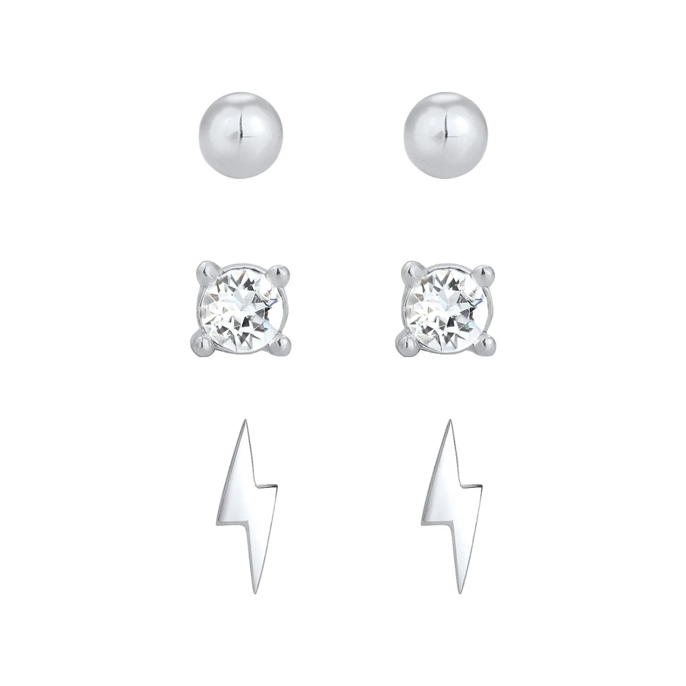 Elli "Ohrringset Blitz | Kristall (Weiß)< Symbol-schmuck|Ohrringe