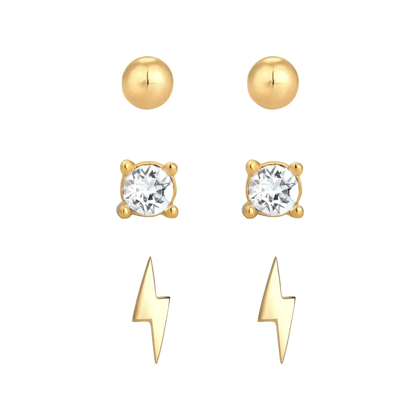 Elli "Ohrringset Blitz | Kristall (Weiß)< Symbol-schmuck|Ohrringe