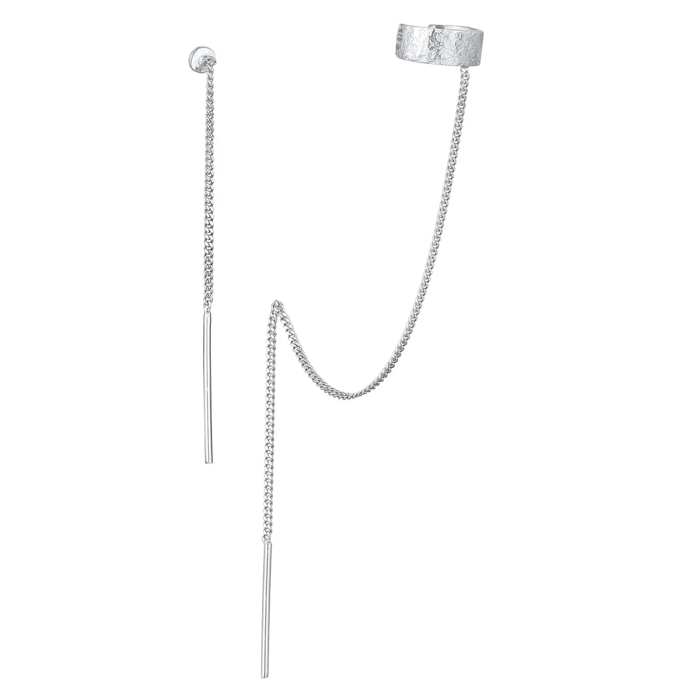 Elli "Ohrring-Set Ear Cuff Kette< Silber|Ohrringe