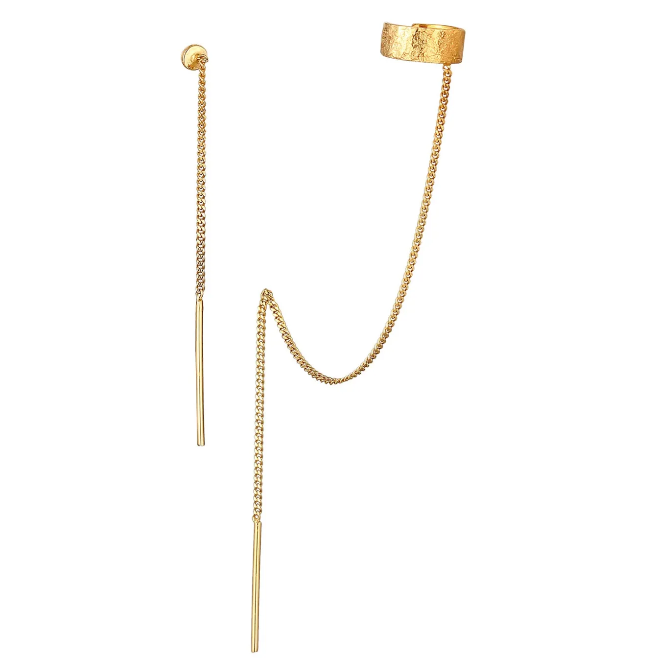 Elli "Ohrring-Set Ear Cuff Kette< Silber|Ohrringe