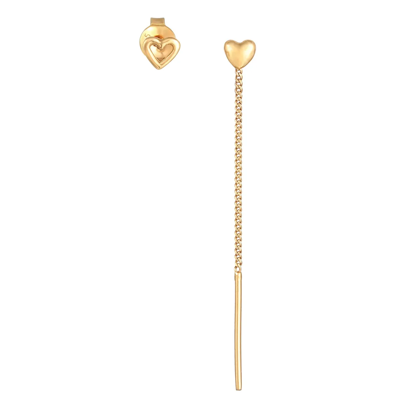 Elli "Ohrringset Herz< Vergoldet|Symbol-schmuck