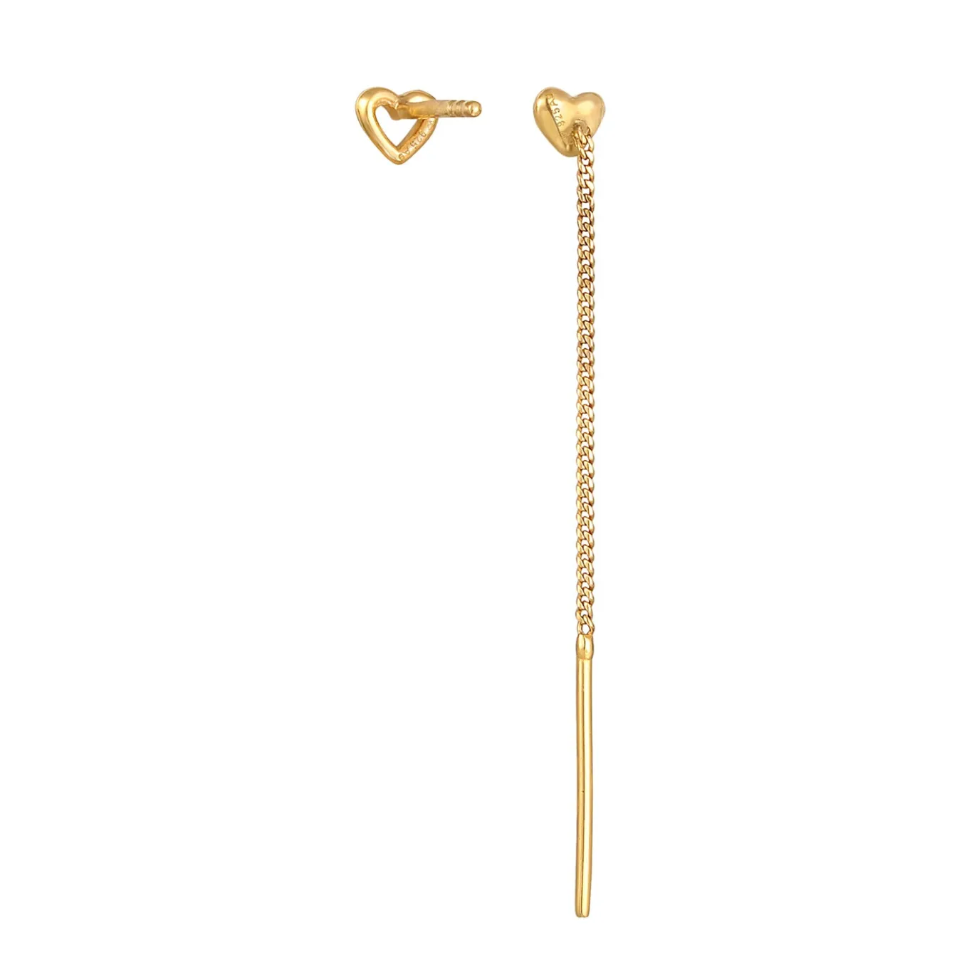 Elli "Ohrringset Herz< Vergoldet|Symbol-schmuck