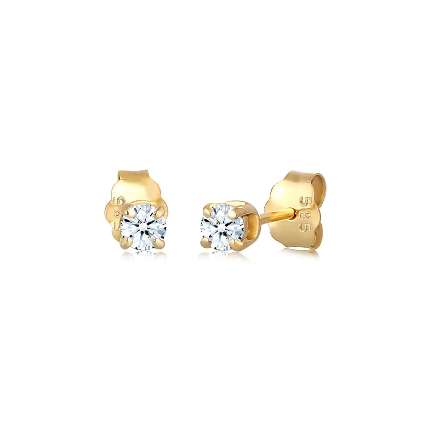 Elli "Ohrstecker | Diamant ( Weiß, 0,22 ct )< Ohrringe|Echtgold