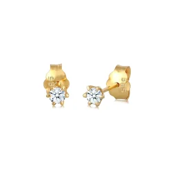 Elli "Ohrstecker | Diamant ( Weiß, 0,12 ct )< Ohrringe|Echtgold