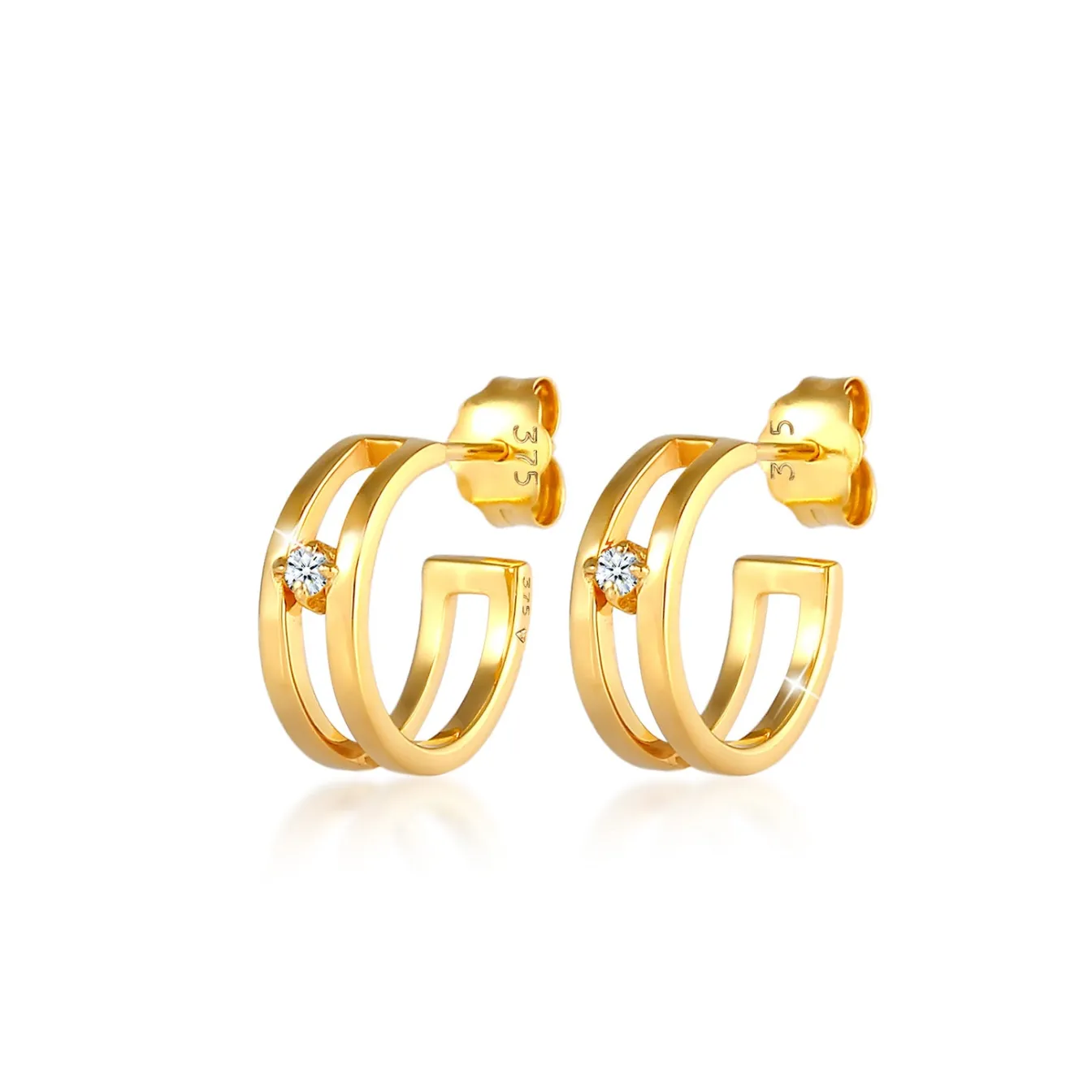 Elli "Ohrstecker | Diamant ( Weiß, 0,03 ct )< Ohrringe|Echtgold