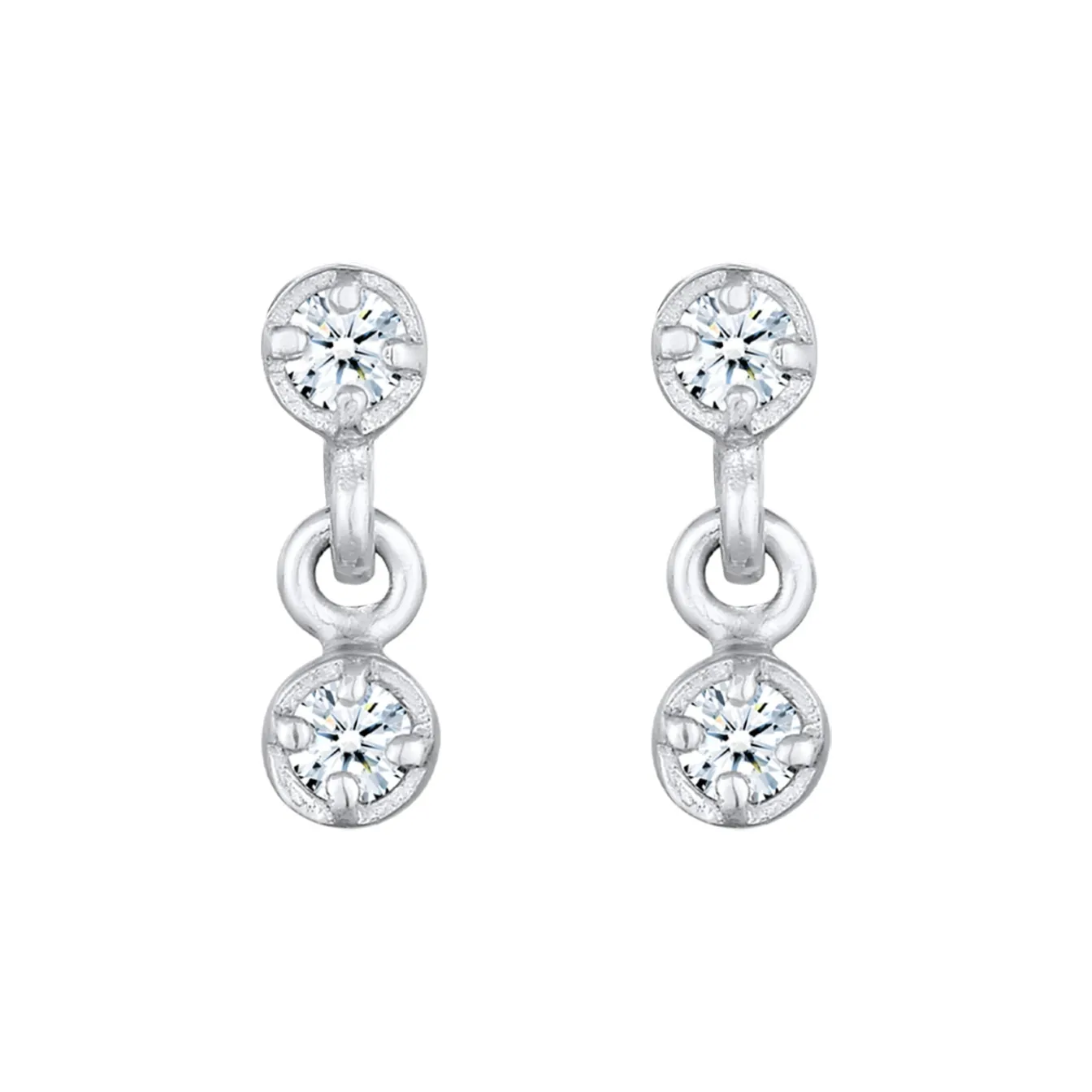 Elli "Ohrstecker | Diamant ( Weiß, 0,12 ct )< Ohrringe|Silber