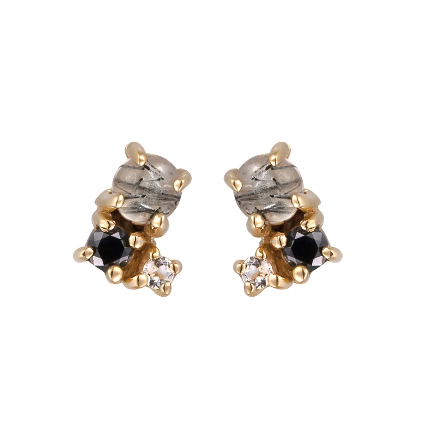 Elli "Ohrstecker | Diamant (Schwarz, 0.012 ct)< Ohrringe|Edelsteine