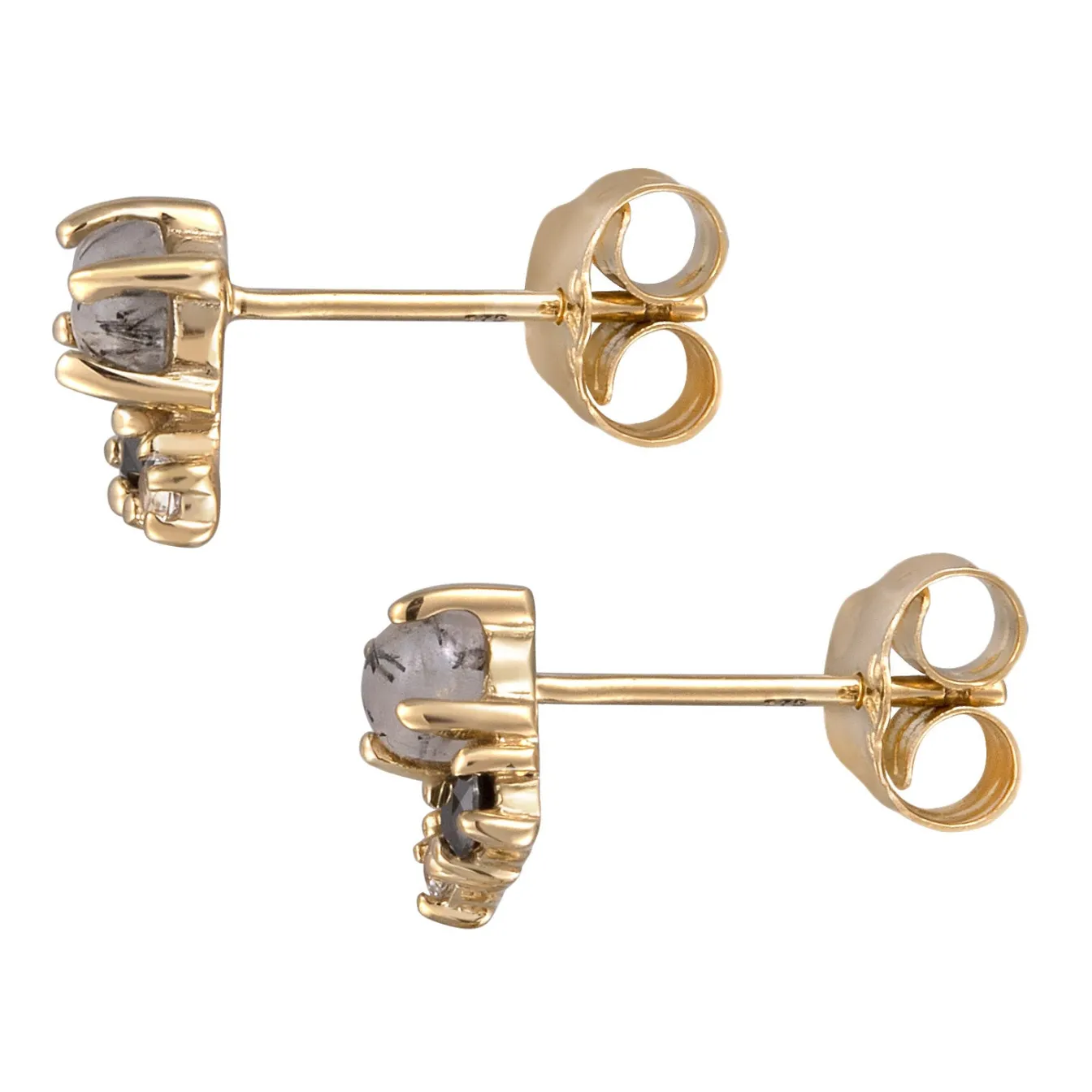 Elli "Ohrstecker | Diamant (Schwarz, 0.012 ct)< Ohrringe|Edelsteine