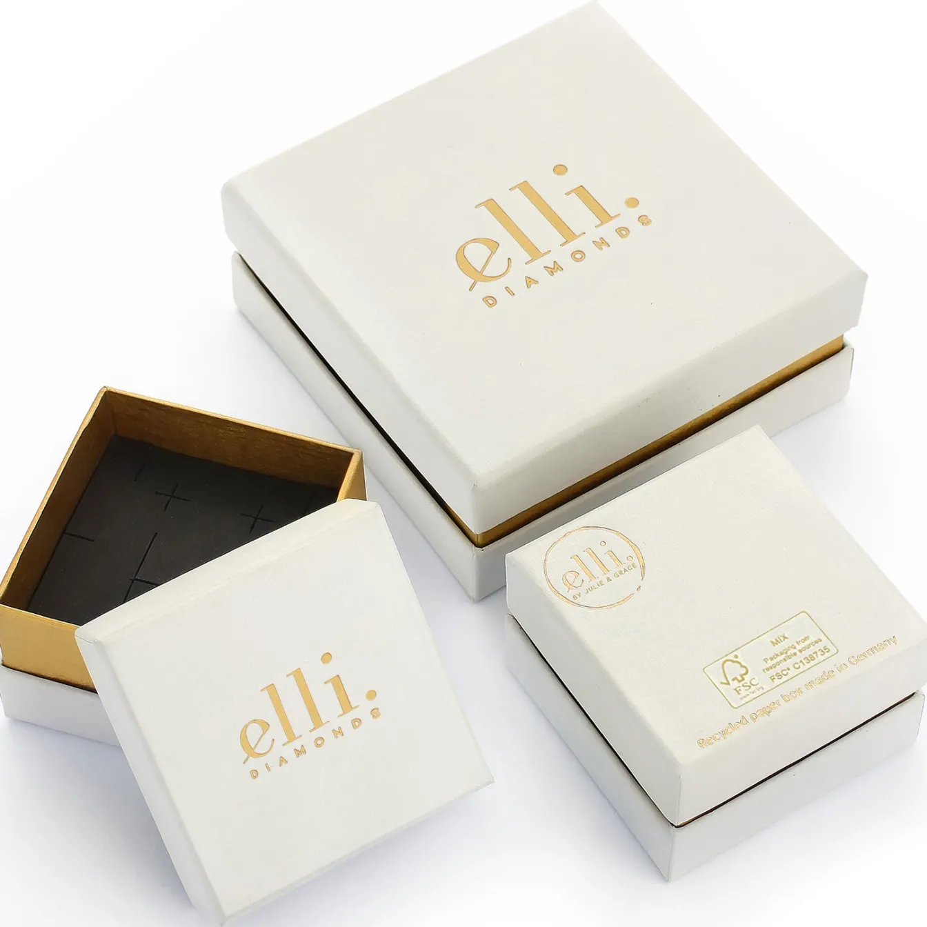 Elli "Ohrstecker | Diamant (Schwarz, 0.012 ct)< Ohrringe|Edelsteine