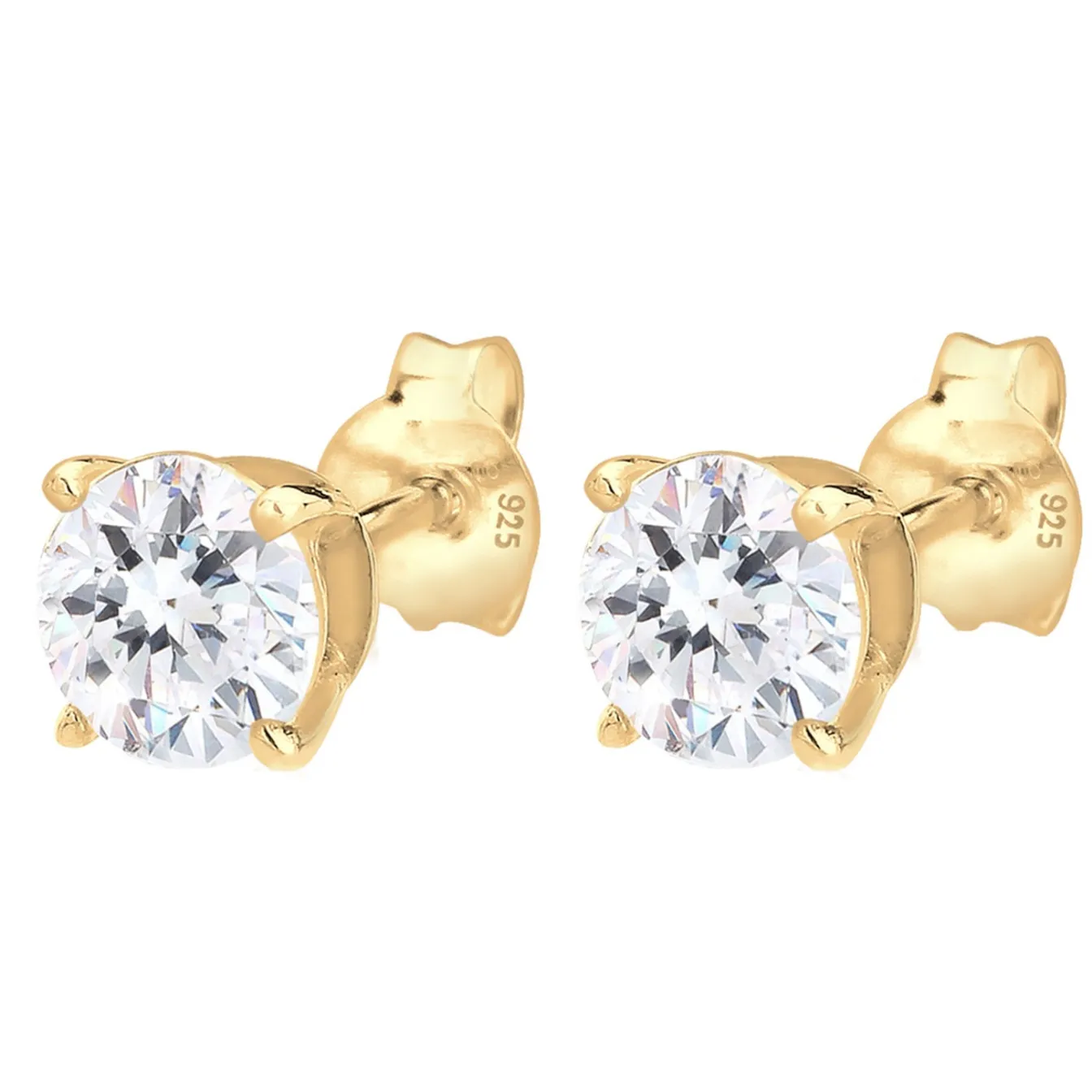 Elli "Ohrstecker | Kristall ( Weiß )< Roségold|Ohrringe