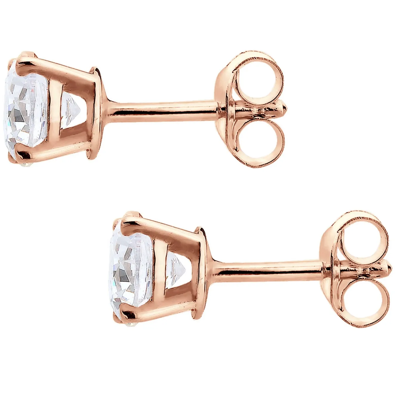 Elli "Ohrstecker | Kristall ( Weiß )< Roségold|Ohrringe