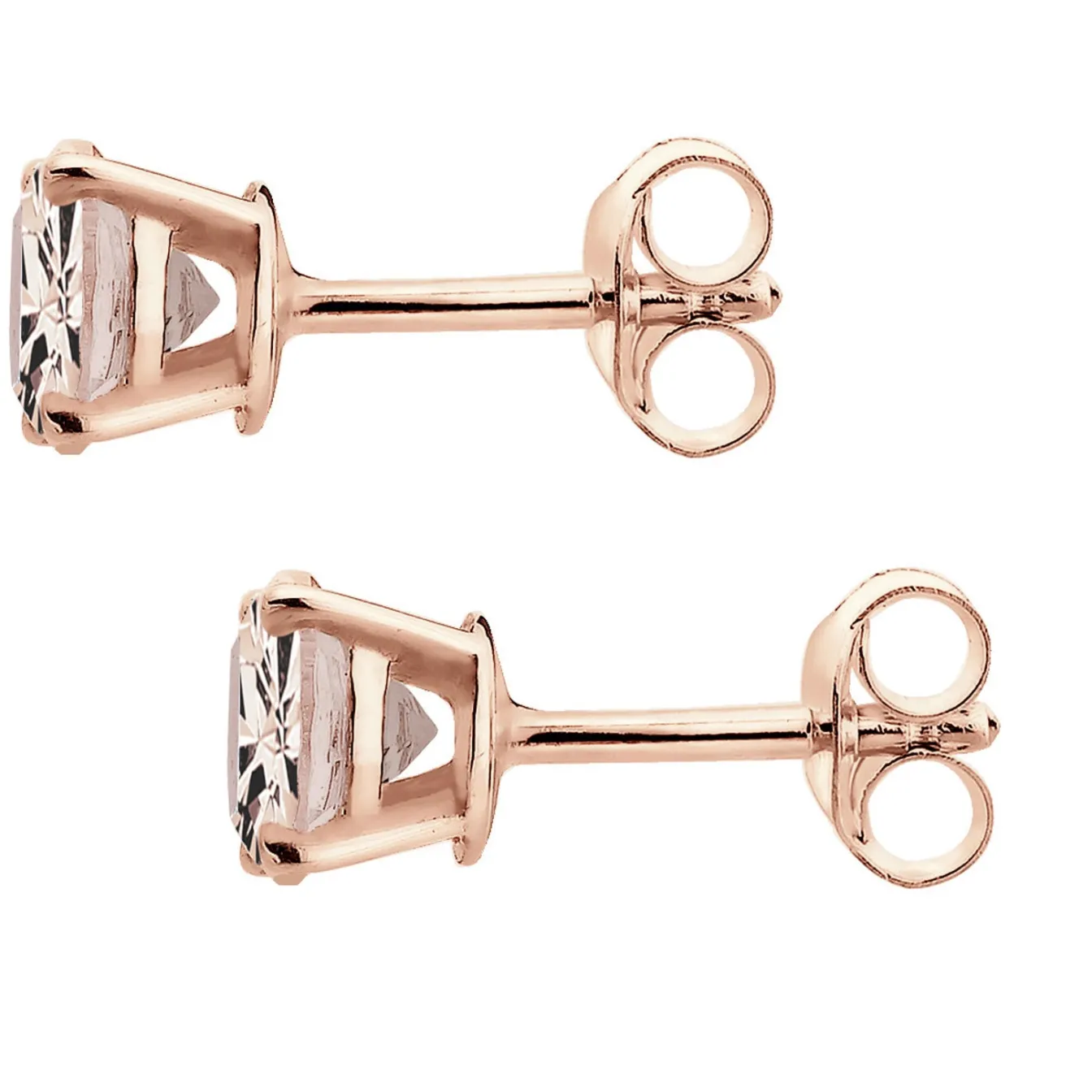 Elli "Ohrstecker | Kristall ( Weiß )< Roségold|Ohrringe