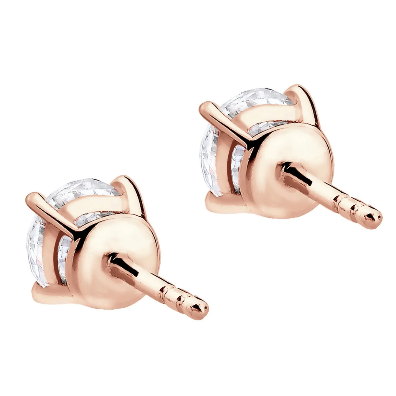 Elli "Ohrstecker | Kristall ( Weiß )< Roségold|Ohrringe