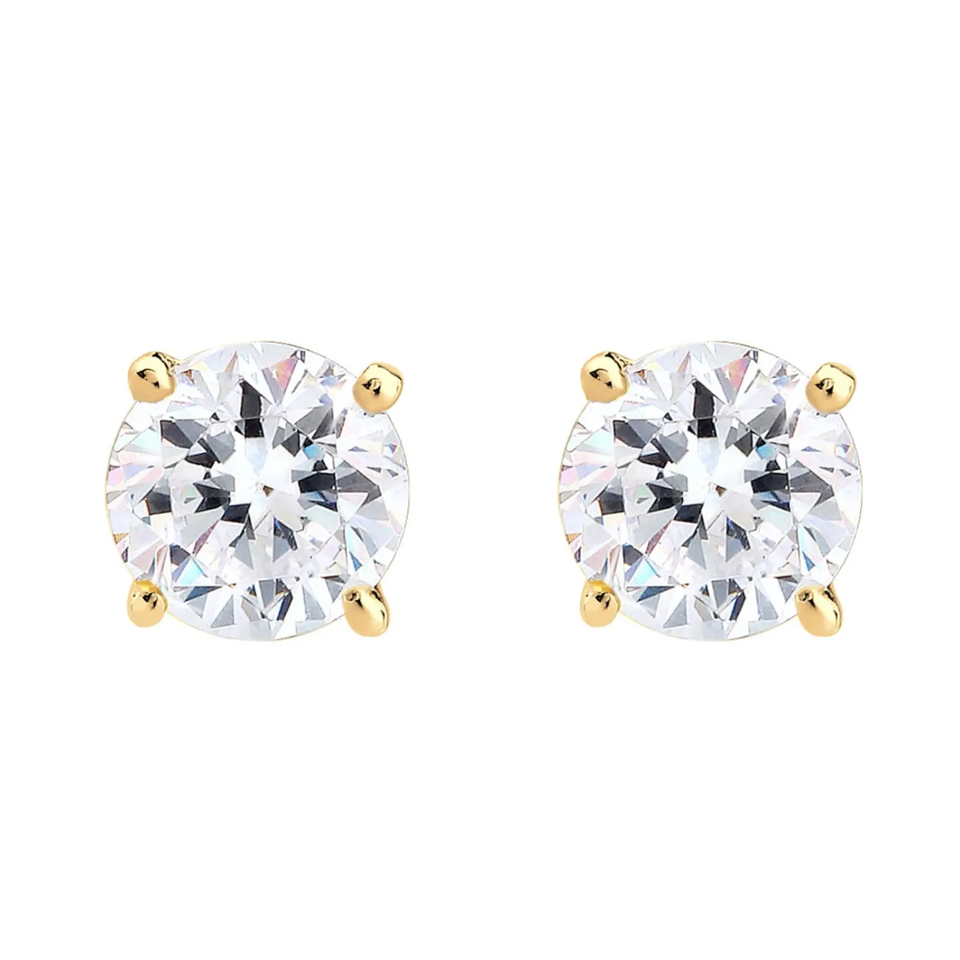 Elli "Ohrstecker | Kristall ( Weiß )< Roségold|Ohrringe