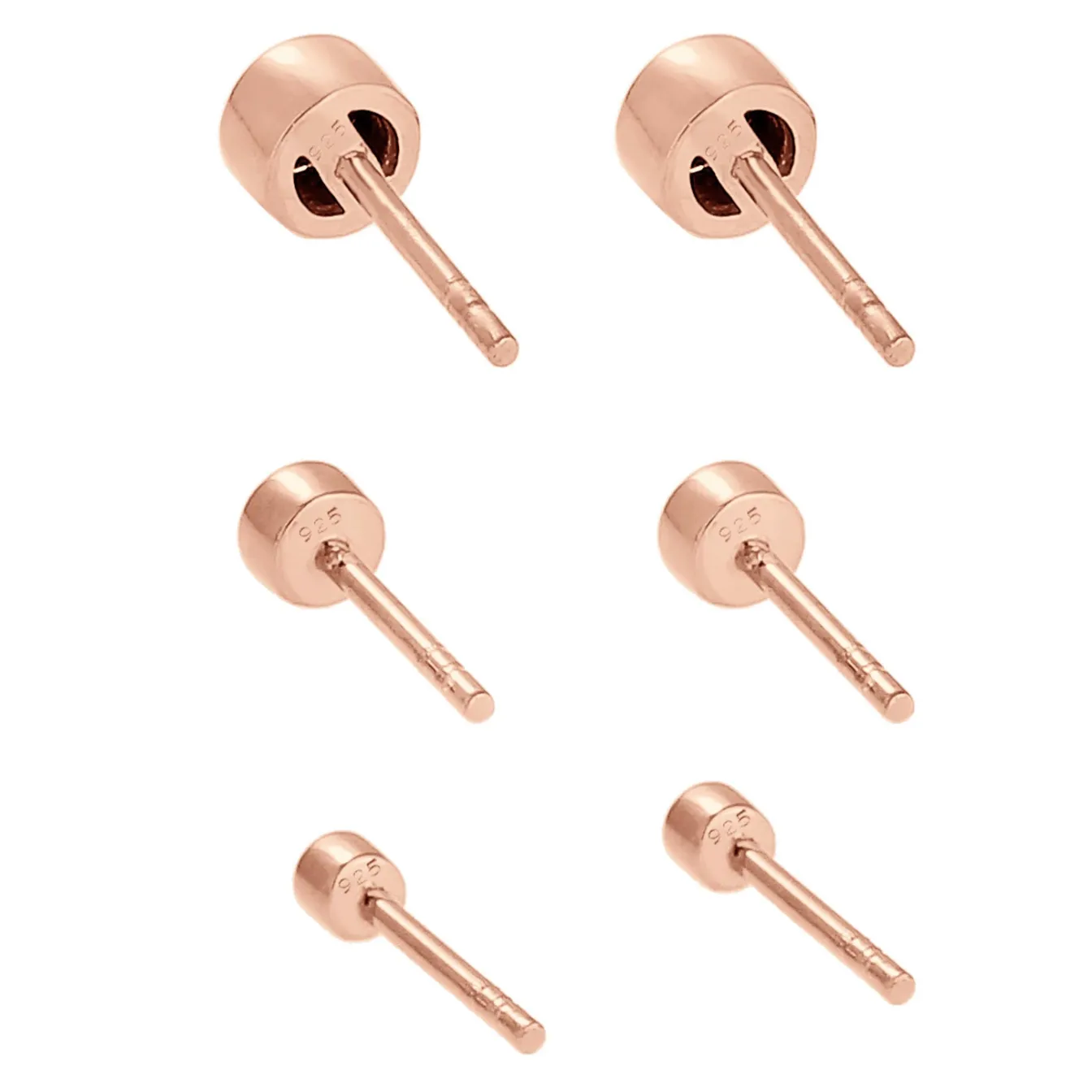 Elli "Ohrstecker | Kristall ( Weiß )< Roségold|Ohrringe