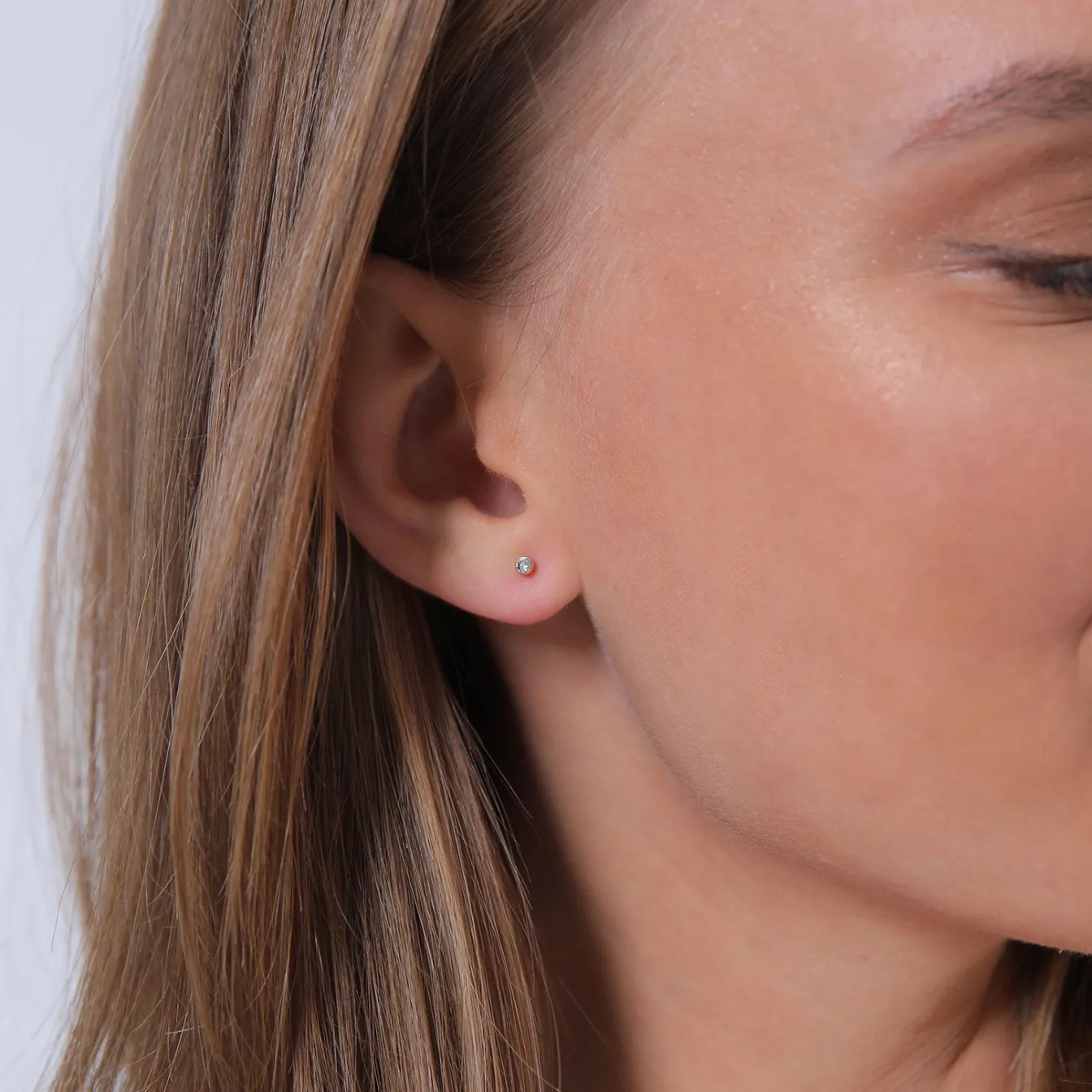 Elli "Ohrstecker | Kristall ( Weiß )< Roségold|Ohrringe