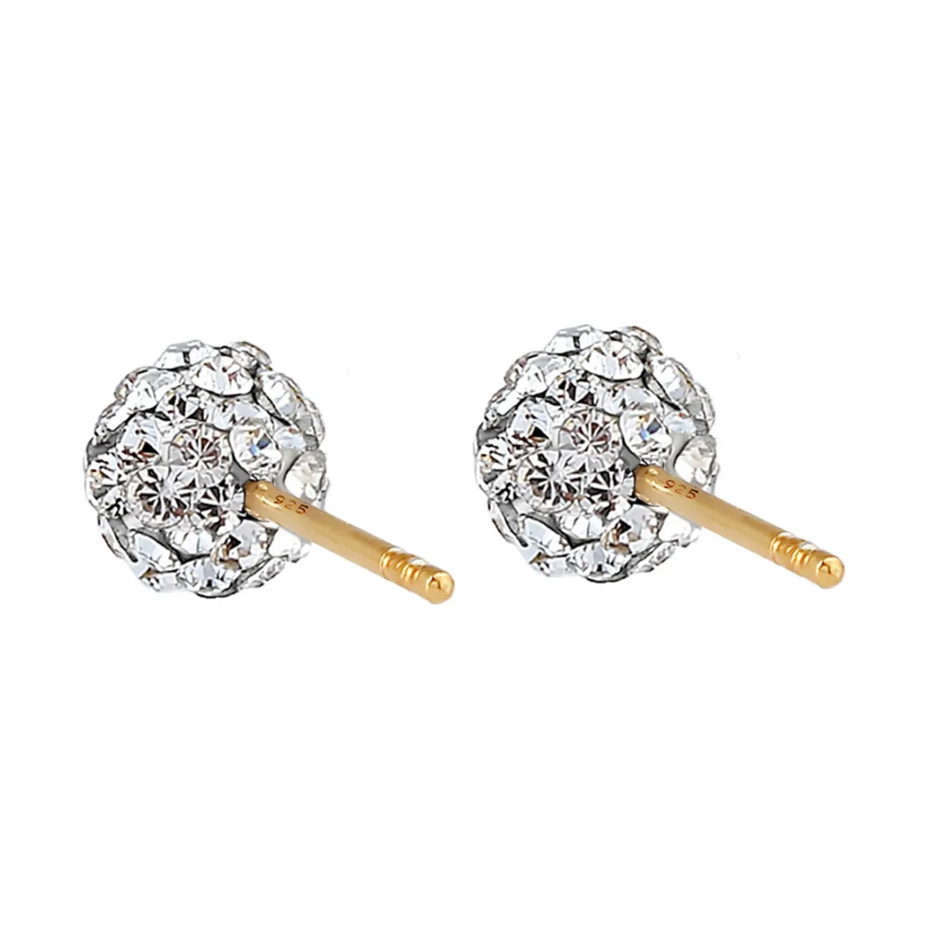 Elli "Ohrstecker | Kristall (Weiß)< Ohrringe|Vergoldet