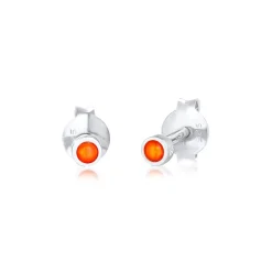 Elli "Ohrstecker | Opal ( Orange )< Ohrringe|Vergoldet