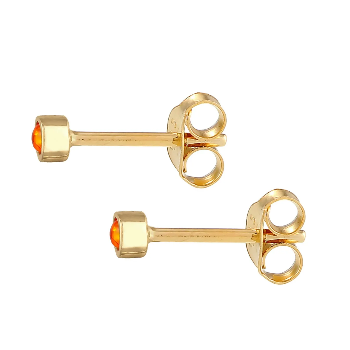 Elli "Ohrstecker | Opal ( Orange )< Ohrringe|Vergoldet