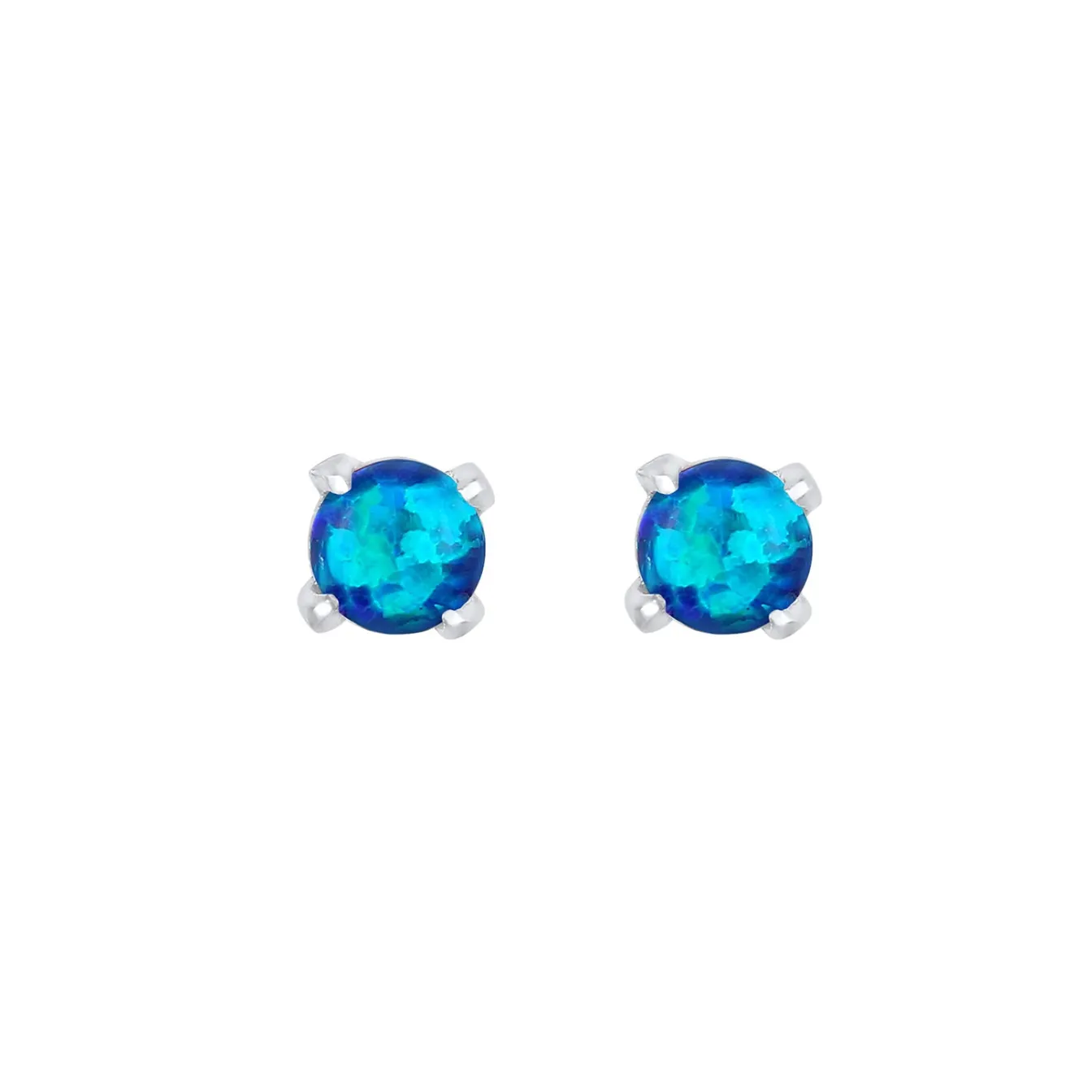 Elli "Ohrstecker | Opal ( Weiß )< Ohrringe|Silber