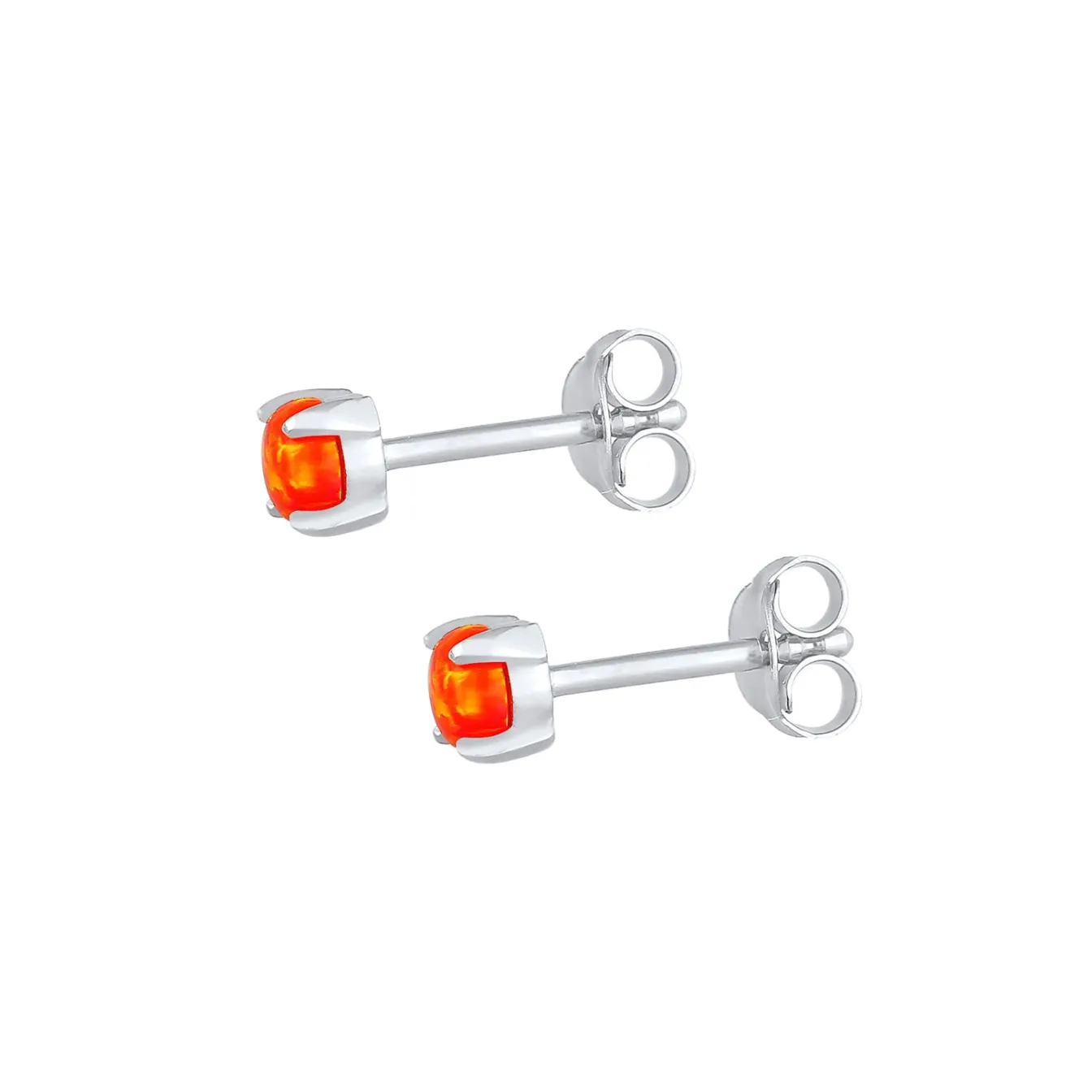 Elli "Ohrstecker | Opal ( Weiß )< Ohrringe|Silber