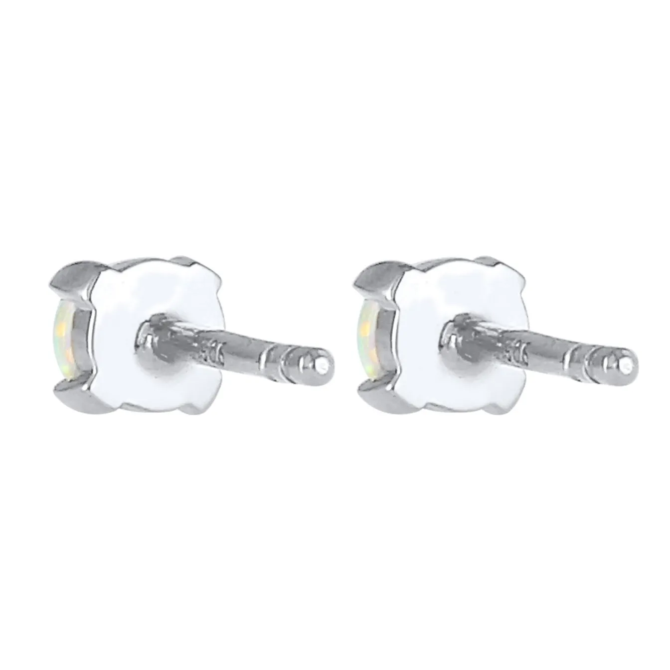 Elli "Ohrstecker | Opal ( Weiß )< Ohrringe|Silber