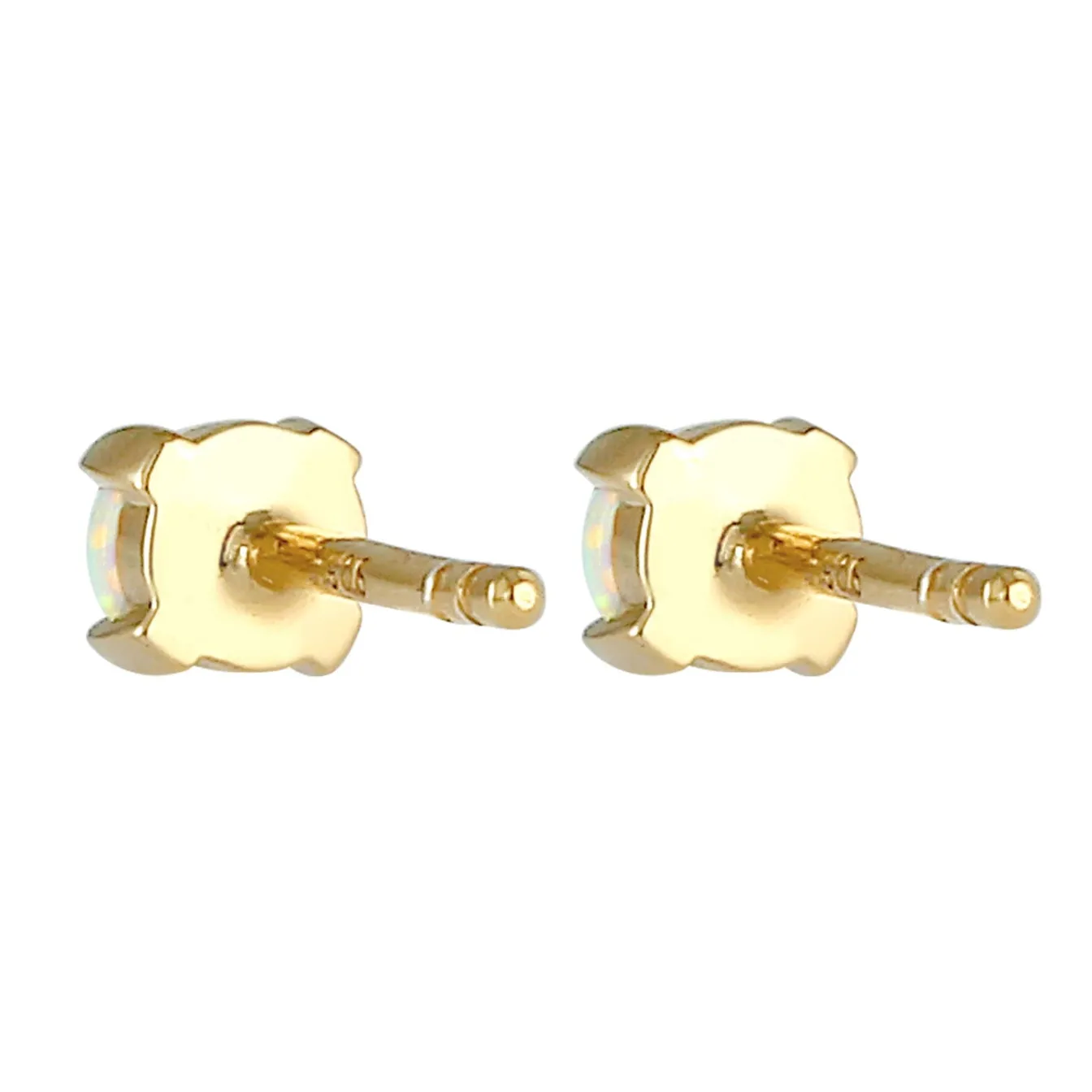 Elli "Ohrstecker | Opal ( Weiß )< Ohrringe|Silber